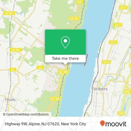 Mapa de Highway 9W, Alpine, NJ 07620