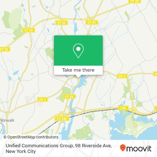 Mapa de Unified Communications Group, 98 Riverside Ave