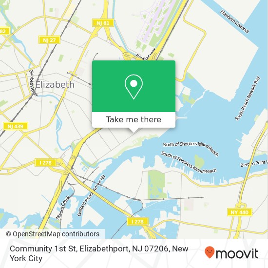 Community 1st St, Elizabethport, NJ 07206 map