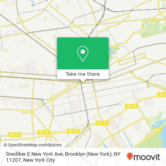 Mapa de Snediker E New York Ave, Brooklyn (New York), NY 11207