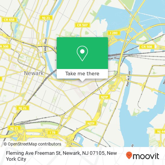 Fleming Ave Freeman St, Newark, NJ 07105 map