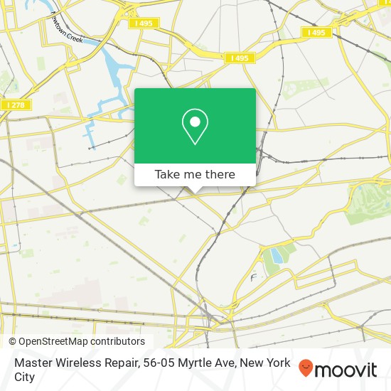 Master Wireless Repair, 56-05 Myrtle Ave map