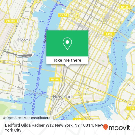 Bedford Gilda Radner Way, New York, NY 10014 map