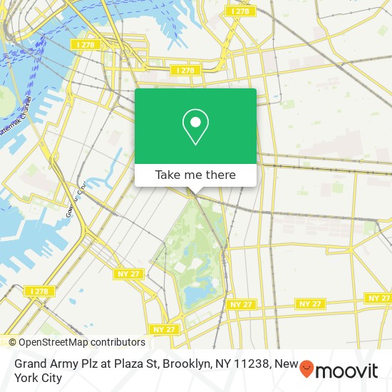 Grand Army Plz at Plaza St, Brooklyn, NY 11238 map