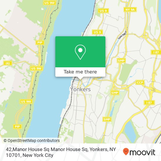 Mapa de 42,Manor House Sq Manor House Sq, Yonkers, NY 10701