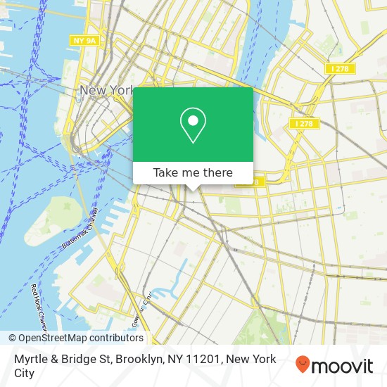 Myrtle & Bridge St, Brooklyn, NY 11201 map