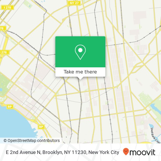 Mapa de E 2nd Avenue N, Brooklyn, NY 11230
