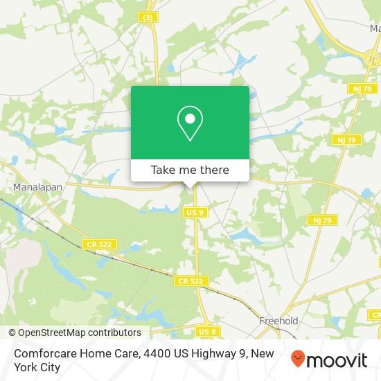 Mapa de Comforcare Home Care, 4400 US Highway 9