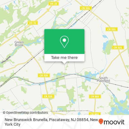 Mapa de New Brunswick Brunella, Piscataway, NJ 08854