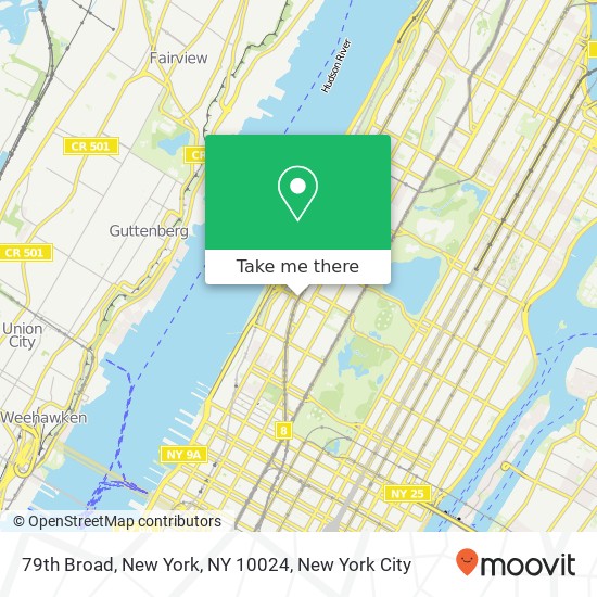 79th Broad, New York, NY 10024 map