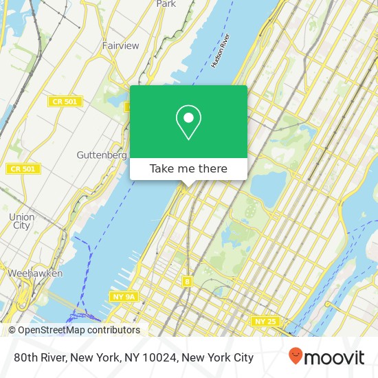 Mapa de 80th River, New York, NY 10024