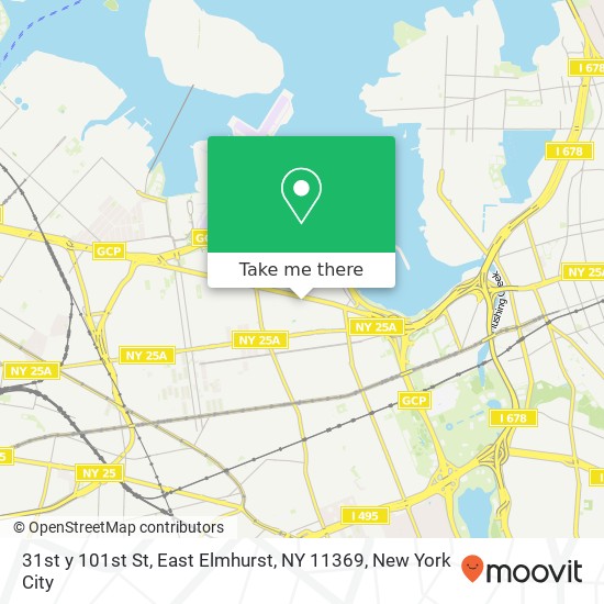 Mapa de 31st y 101st St, East Elmhurst, NY 11369