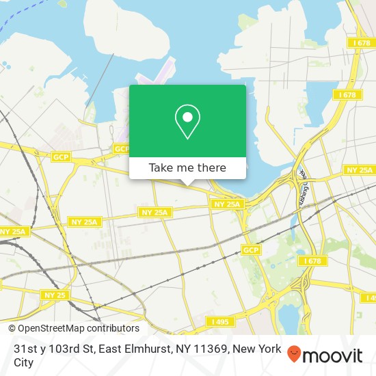 Mapa de 31st y 103rd St, East Elmhurst, NY 11369