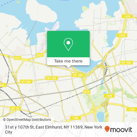31st y 107th St, East Elmhurst, NY 11369 map
