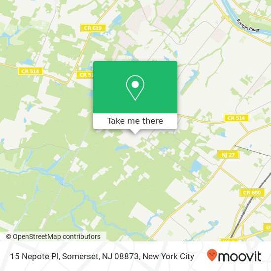 Mapa de 15 Nepote Pl, Somerset, NJ 08873