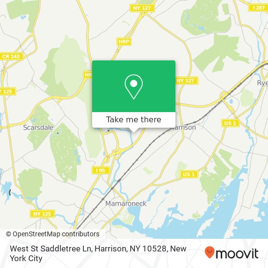 West St Saddletree Ln, Harrison, NY 10528 map