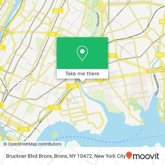 Mapa de Bruckner Blvd Bronx, Bronx, NY 10472