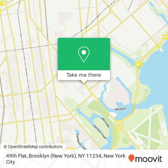 Mapa de 49th Flat, Brooklyn (New York), NY 11234