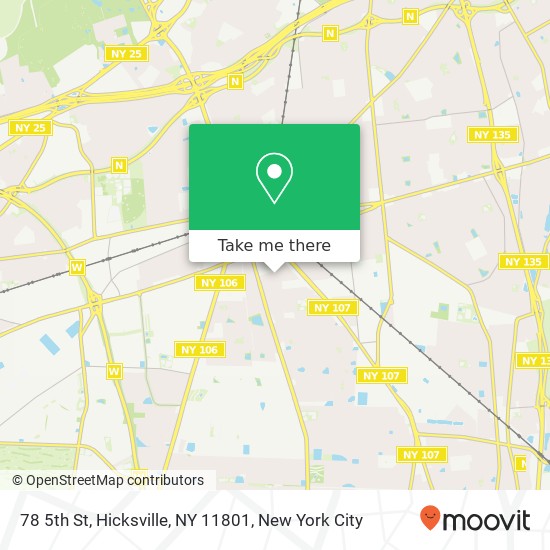 Mapa de 78 5th St, Hicksville, NY 11801