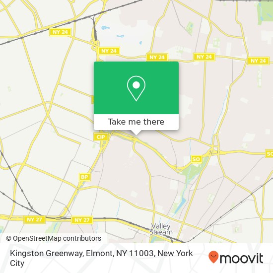 Mapa de Kingston Greenway, Elmont, NY 11003