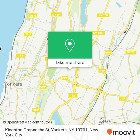 Mapa de Kingston Grapanche St, Yonkers, NY 10701