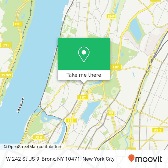 Mapa de W 242 St US-9, Bronx, NY 10471