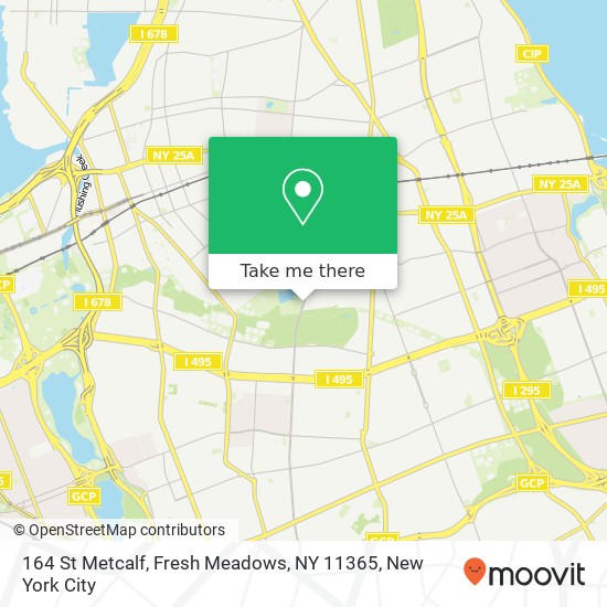 Mapa de 164 St Metcalf, Fresh Meadows, NY 11365