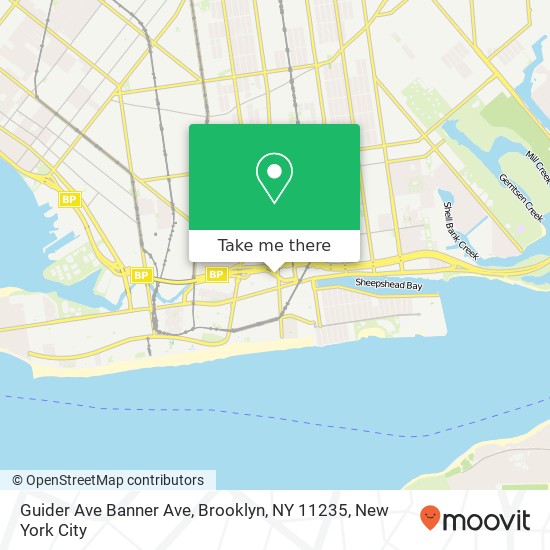Mapa de Guider Ave Banner Ave, Brooklyn, NY 11235