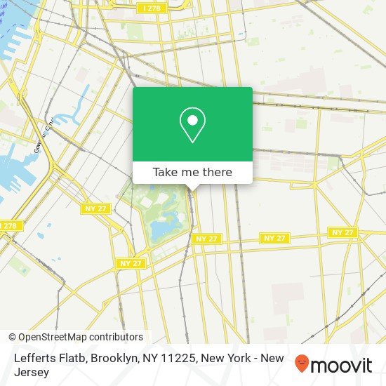Mapa de Lefferts Flatb, Brooklyn, NY 11225