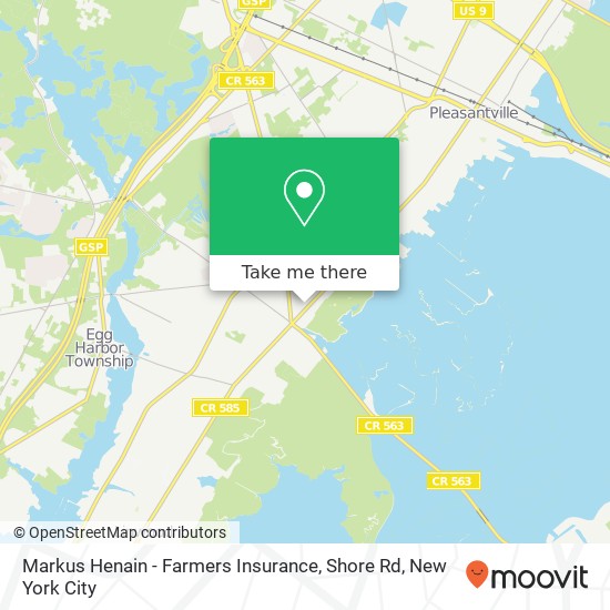 Mapa de Markus Henain - Farmers Insurance, Shore Rd