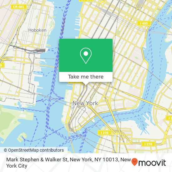 Mapa de Mark Stephen & Walker St, New York, NY 10013