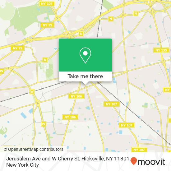 Mapa de Jerusalem Ave and W Cherry St, Hicksville, NY 11801