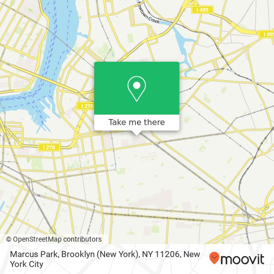 Mapa de Marcus Park, Brooklyn (New York), NY 11206
