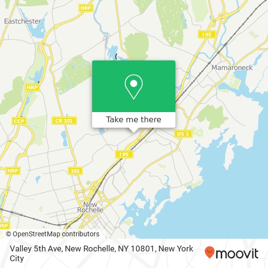 Mapa de Valley 5th Ave, New Rochelle, NY 10801