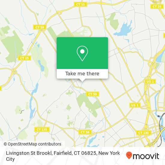 Mapa de Livingston St Brookl, Fairfield, CT 06825