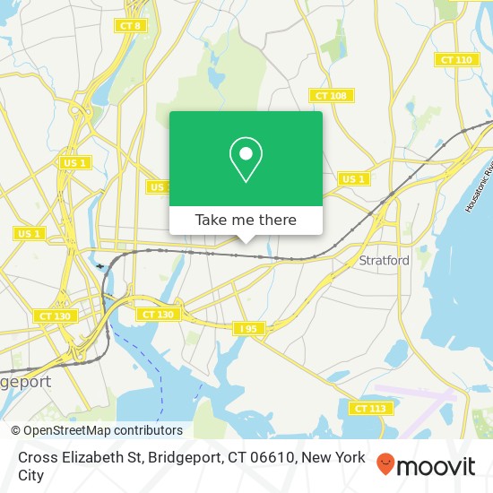 Mapa de Cross Elizabeth St, Bridgeport, CT 06610