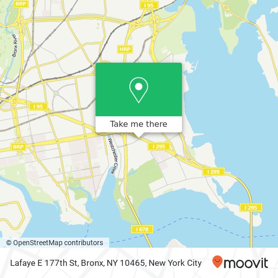 Mapa de Lafaye E 177th St, Bronx, NY 10465