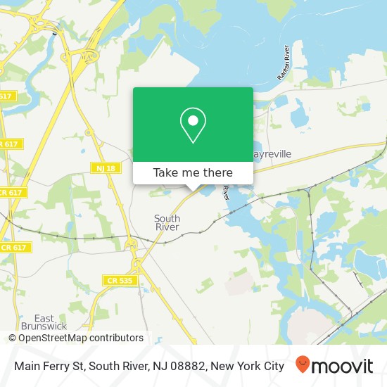 Mapa de Main Ferry St, South River, NJ 08882