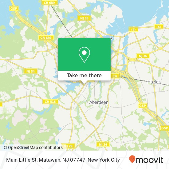 Mapa de Main Little St, Matawan, NJ 07747