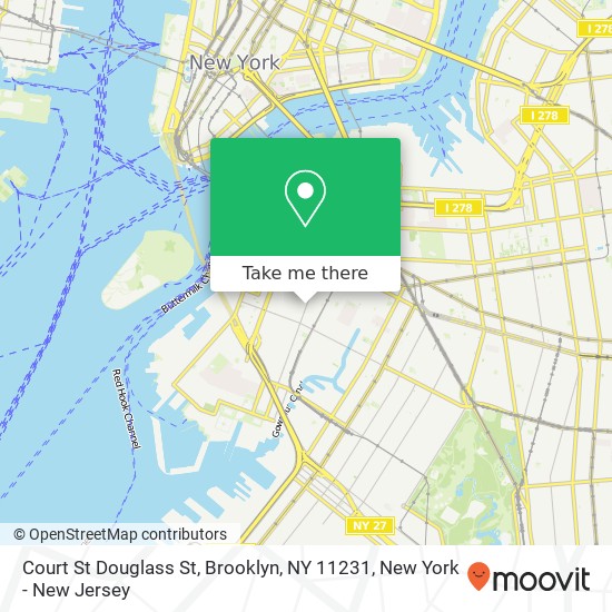 Mapa de Court St Douglass St, Brooklyn, NY 11231