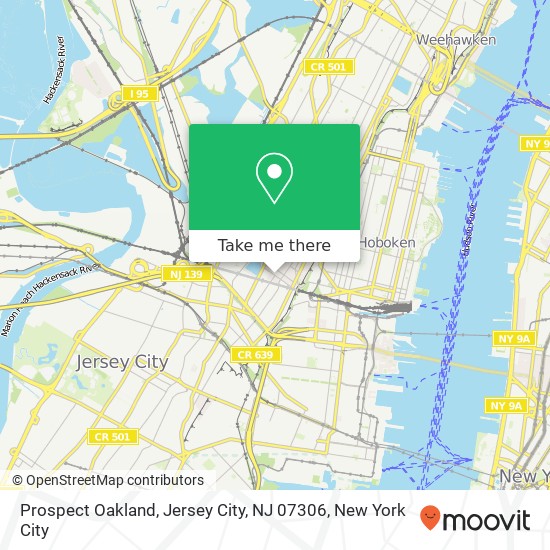 Prospect Oakland, Jersey City, NJ 07306 map