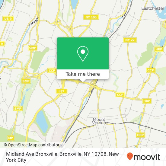 Midland Ave Bronxville, Bronxville, NY 10708 map
