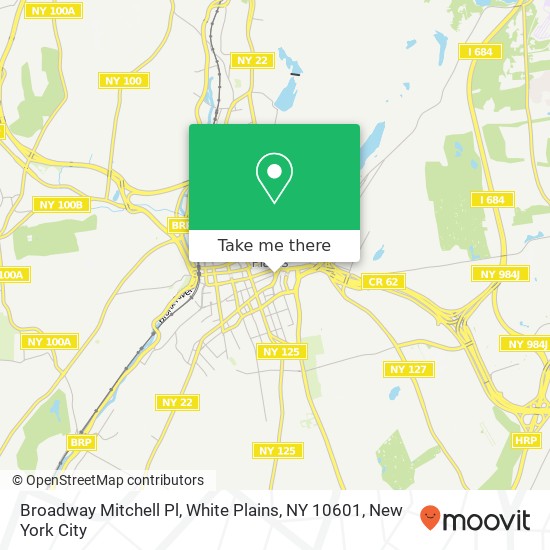 Mapa de Broadway Mitchell Pl, White Plains, NY 10601