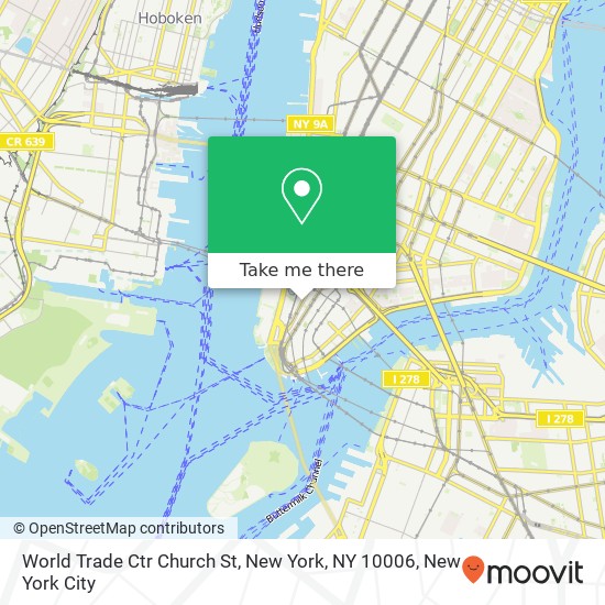 Mapa de World Trade Ctr Church St, New York, NY 10006