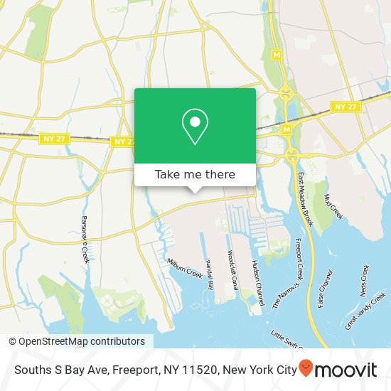 Mapa de Souths S Bay Ave, Freeport, NY 11520