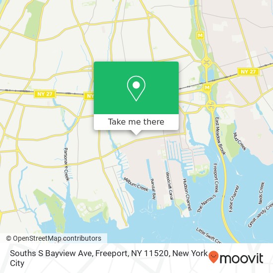 Souths S Bayview Ave, Freeport, NY 11520 map