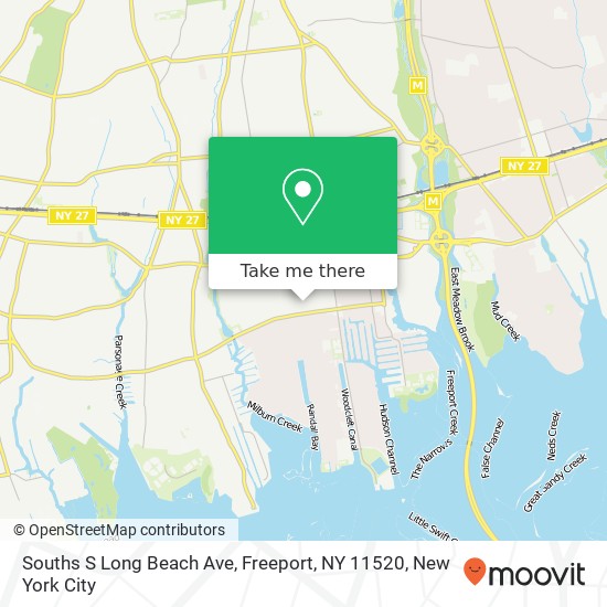 Mapa de Souths S Long Beach Ave, Freeport, NY 11520