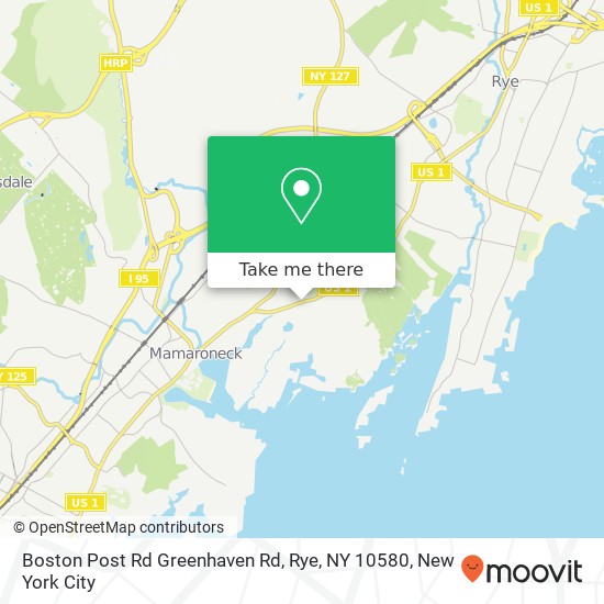 Mapa de Boston Post Rd Greenhaven Rd, Rye, NY 10580