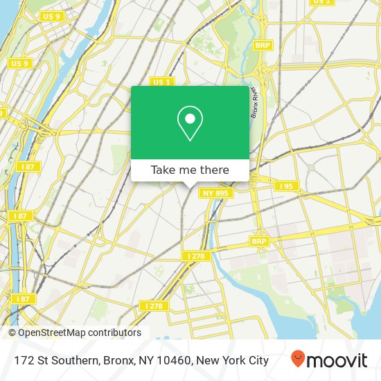 Mapa de 172 St Southern, Bronx, NY 10460