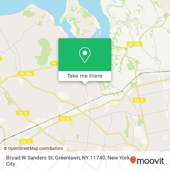 Mapa de Broad W Sanders St, Greenlawn, NY 11740